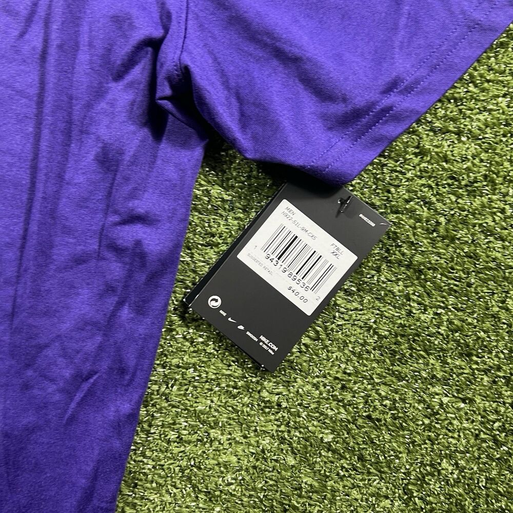 Minnesota Vikings Shirt Men’s The Nike Tee Dri Fit Purple NFL Crew 2XL NWT - Picture 2 of 7